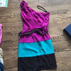 One shoulder cocktail dress